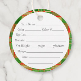 MACグレガータータンチェック2"ラウンドヤーンラベル フェイバータグ