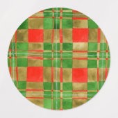 MACタータンチェック防水ラベル ラベル (デザイン2)