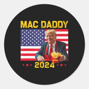 Macダディおもしろいトランプ作りフイルズメガドナルドTru ラウンドシール