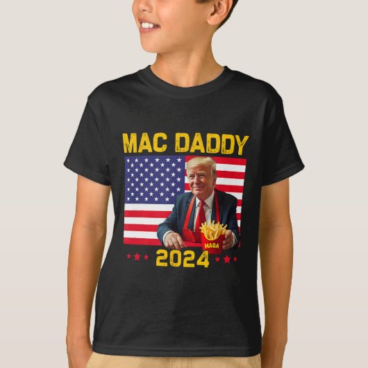 Macダディおもしろいトランプ作りフイルズメガドナルドTru Tシャツ (正面)