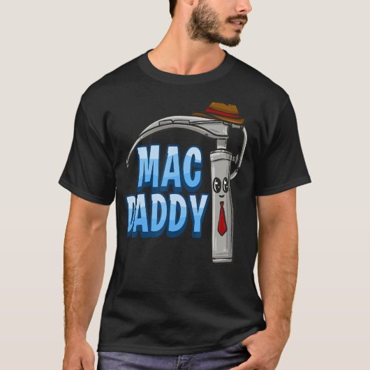Macダディ麻酔喉頭鏡ユーモア Tシャツ (正面)