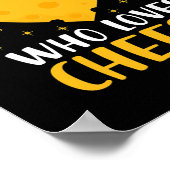 macチーズのフードパンが大好おもしろいきな女の子 ポスター (角)