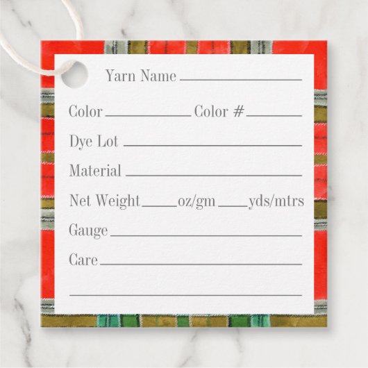 MACベインタータンチェック2"スクエアヤーンラベル フェイバータグ (正面)