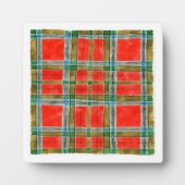 MACベインタータンチェック5.25インチスクエアプラーク+イーゼル フォトプラーク (正面)