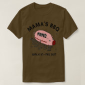 MacママスBBQで豚に歩くサニーサマーギフト Tシャツ (デザイン正面)