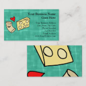 Macラブチーズおもしろいかわいいマカロニ+チーズ 名刺 (正面/裏面)