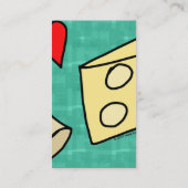 Macラブチーズおもしろいかわいいマカロニ+チーズ 名刺 (裏面)