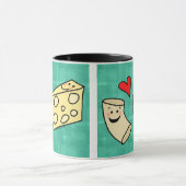 Mac愛チーズ、おもしろいでかわいいマカロニ + チーズマグ マグカップ (中央)