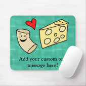 Mac愛チーズ、おもしろいでかわいいマカロニ + チーズ マウスパッド (マウス)