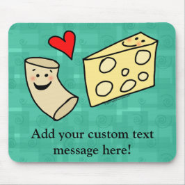 Mac愛チーズ、おもしろいでかわいいマカロニ + チーズ マウスパッド