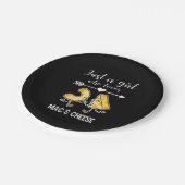 Mac&チーズシャおもしろいツMac&チーズ愛好者の贈り物 ペーパープレート (アングル)