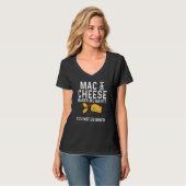 Mac&チーズデザイン女子男性へパスタ食品 Tシャツ (正面フル)