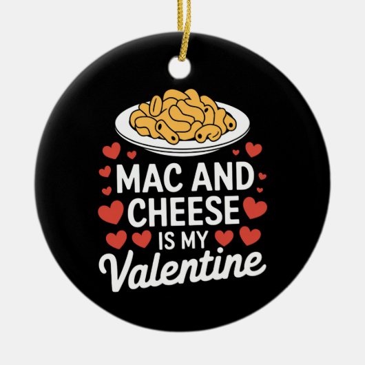 Mac&チーズバレンタインMacnチーズラバーギフト セラミックオーナメント (正面)