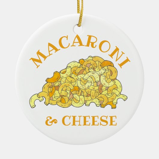Mac&チーズマカロニパスタソウルフードグルメ セラミックオーナメント (正面)