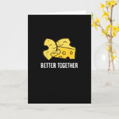 Mac And Cheese Better Together Fun Food Design  カード (黄色い花)