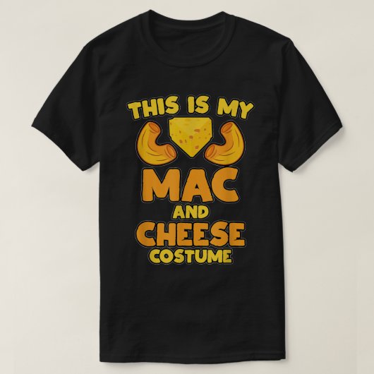 Mac and Cheese Funny Food Halloween Party Costume Tシャツ (デザイン正面)