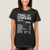 Mac and Cheese Nutrition Facts Thanksgiving Mac N' Tシャツ (正面)