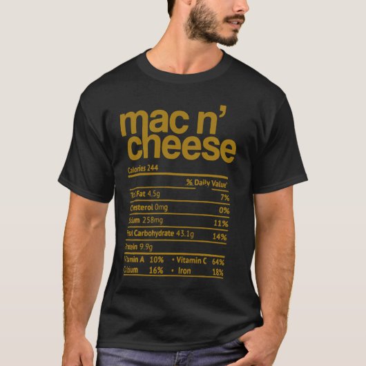 Mac and Cheese Nutrition Thanksgiving Mac N' Chee Tシャツ (正面)