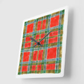 MAC BAIN TARTAN スクエアウォールクロック スクエア壁時計 (傾斜)