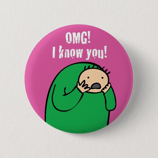 Mac OMG! ボタン(紫色) 缶バッジ (正面)