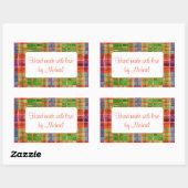 MAC RAE TARTAN レクタングル "ハンドメイド" ステッカー (シート)