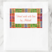 MAC RAE TARTAN レクタングル "ハンドメイド" ステッカー (バッグ)