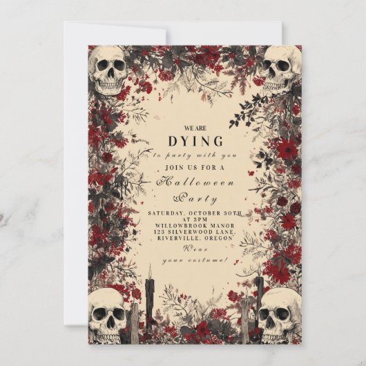 Macabre Candlelight Gothic Soirée 招待状 (正面)