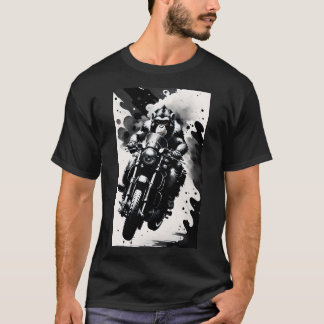 Macaco pilotando moto  tシャツ