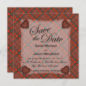 Macalisterのスコットランドの一族のタータンチェック-格子縞 セーブザデート (正面/裏面)