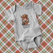 MacAlisterドレス付きハイランドカウドレスタータンチェックスカーフ ベビーボディスーツ