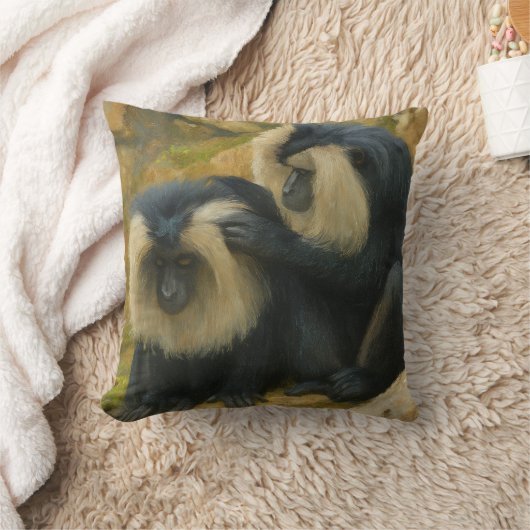Macaque Bond – Grooming Ritual クッション (ブランケット)