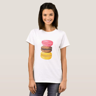 Macaronのイラストレーションの菓子の水彩画のMacaroons Tシャツ
