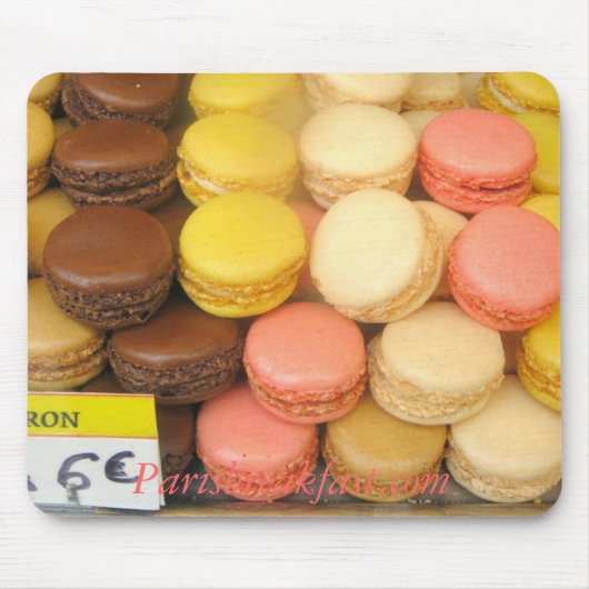 MacaronのマウスParisbreakfast.com マウスパッド (正面)