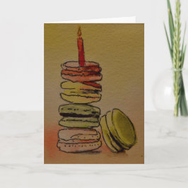 Macaronの誕生日の空白のなカード カード