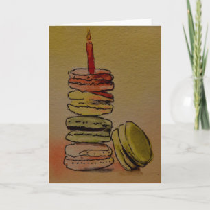 Macaronの誕生日の空白のなカード カード