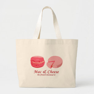 Macaron及びチーズショッピングのトート ラージトートバッグ