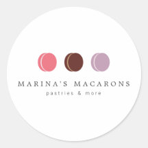 MACARON フランスの TRIO LOGO 3ラウンドシール