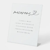 Macaron Flavors Dessert Table Wedding Party Sign 台座サイン (正面)
