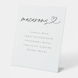 Macaron Flavors Dessert Table Wedding Party Sign 台座サイン
