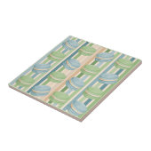 Macaron Light Blue and Soft Olive Green タイル (側面)