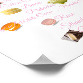 Macaron List Dessert Table ポスター (角)