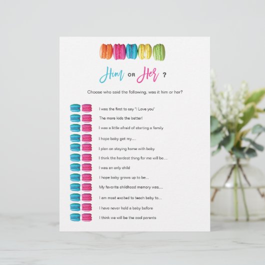 Macaron Tea Himまたは彼女のブライダルベビーシャワーゲーム (スタンド正面)