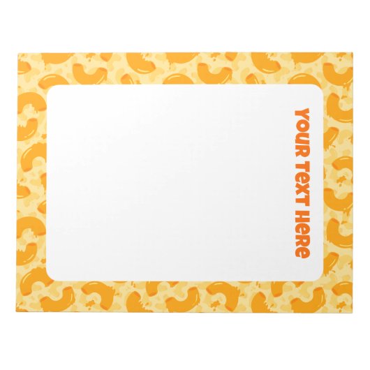 Macaroni and Cheese Pattern ノートパッド (正面)