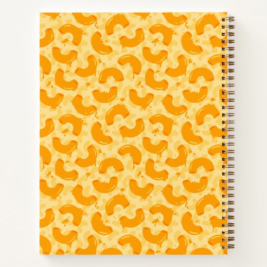 Macaroni and Cheese Pattern ノートブック (裏面)