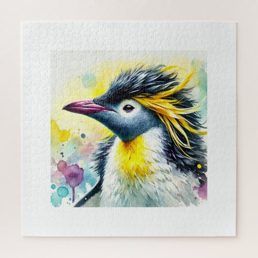 Macaroni Penguin 240624AREF136 - Watercolor ジグソーパズル (縦)