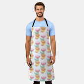 Macarons Dots All-Over Print Apron エプロン (着用した状態)
