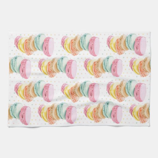 Macarons Dots Kitchen Towels キッチンタオル (横)