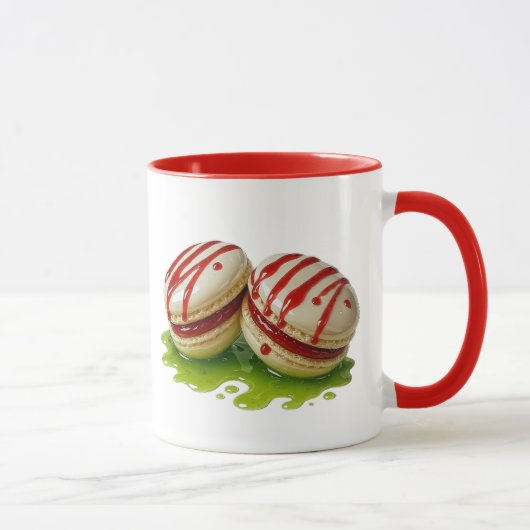 Macarons gourmands framboise マグカップ (右)
