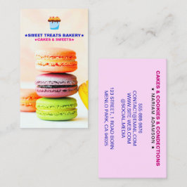 Macarons Pastry Chef | Macaroons Bakery Logo  名刺