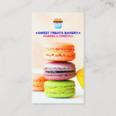 Macarons Pastry Chef | Macaroons Bakery Logo  名刺 (正面)